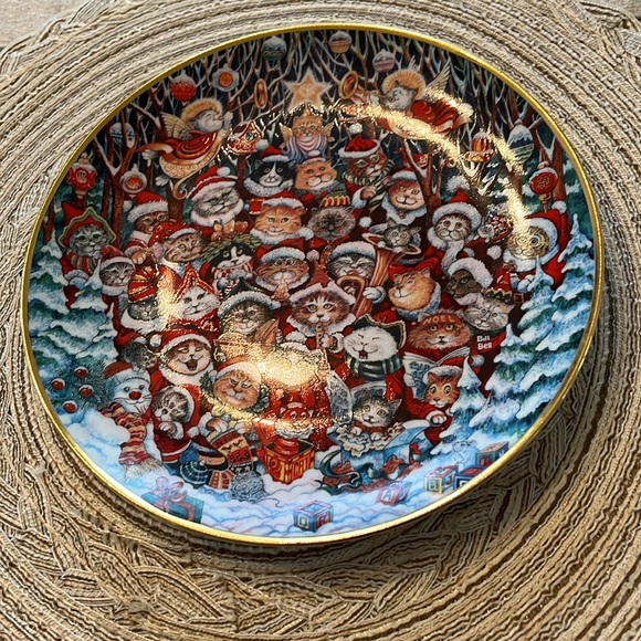 Vintage Franklin Mint "Santa Claws" Collector Plate Bill Bell | W 5494 Porcelain - Picture 1 of 3